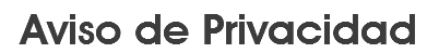 Aviso de Privacidad